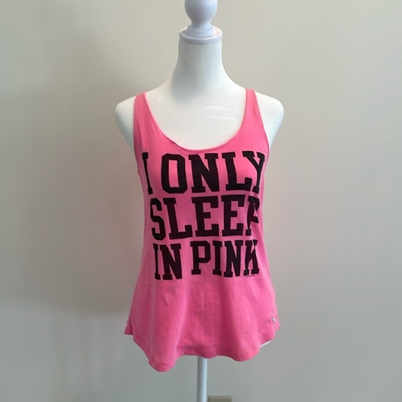 Victoria’s Secret Pink & Black Racerback Top. Medium - Picture 1 of 5